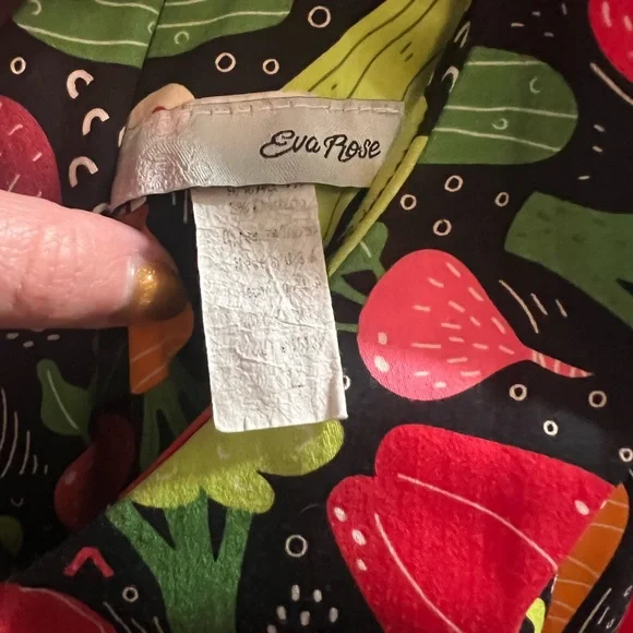 Vegetable Print Sleeveless Scoop Neck Sundress - Picture 3 of 6